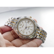 Second-Hand Japanese Vintage Watch Seiko Driver 7N42 6B40 White Dial Men's Quartz Round 42mm