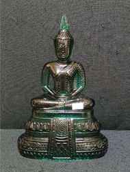 No. M/6 พระบูชาพิมพ์ พระแก้วมรกต 25 พุทธศตวรรษ ปี พ.ศ.2500 บล็อคไทย ร.9 ร่วมประธานพิธี เนื้อแก้ว Blu