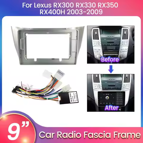 Double Din Auto Stereo Multimedia Player Dash Panel Frame Kit Car Radio Fascia For Toyota Harrier/LE