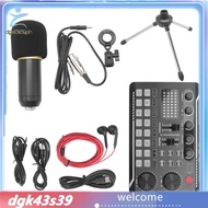 [Pretty] Portable Sound Card Kit PC Condenser Microphone Set Live Sound Card F998 BM800 Set