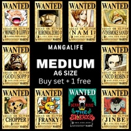 MangaLife One Piece Wanted  Poster Latest / Yonko A6 Size Wall Decoration Art ( Medium )