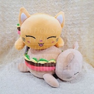 Lying Cat Doll 11" Burger Cat Doll Sleeping Chubby Cat Doll