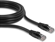 MONK CABLES | CAT6 Ethernet Cable | Black, 25FT