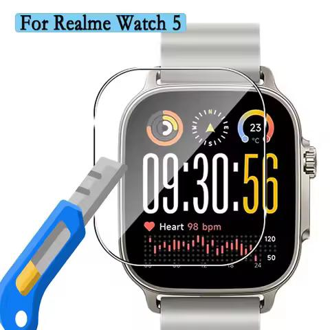 For Realme Watch 5 Films Tempered Glass For Realme Watch 5 Screen HD/Scratch Resistant Protector 3pc