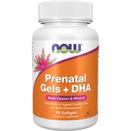 NOW Supplements, Prenatal Gels + DHA with 250 mg DHA per serving, plus Borage Oil (GLA), 90 Softgels