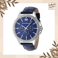 Technomarine 822027 Moonsun Blue Dial Silver Bezel Blue Leather Strap Quartz 45mm Men's Watch