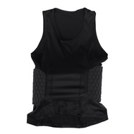 (BOTH) Men's Rib Protector Padded Vest Compression Shirt Training Vest with 3-Pad for Football Socce