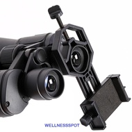 WELLNESSSPOT Telescope Bracket Adjustable Spotting Scope Holder Telescope Clip Cellphone Phone Stand