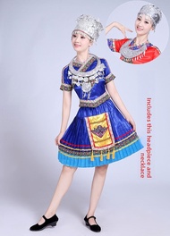 Womens Miao Ethnic Dance Performance Costume Yangtze River Yi Ethnic Group Stage Clothing Zhuang Eth