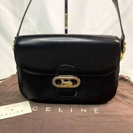 CELINE 皮革迷你單肩包 馬車圖案金屬扣