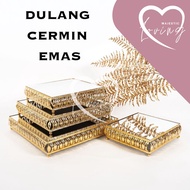 Dulang Hantaran Decoration Tray Dulang Cermin Rustic Modern Hantaran Exclusive for Kahwin Tunang [AD7018,22,26,30-SQ]