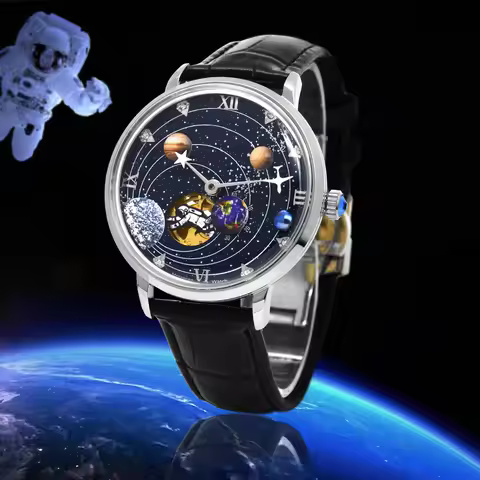 Emperor Qin Shi Huang's new space moon exploration planet men's watch hollow mechanical watch men