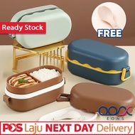 SEAL PARTITION 💖 Double-layer 850ml Bento Box Portable Lunch Meal Food Container Bekas Makanan 便当盒