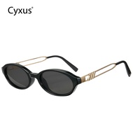 Cyxus Vintage Oval Sunglasses Women Or Men Uv400 Protection Mirrored Women Sunglasses Narrow Frame N