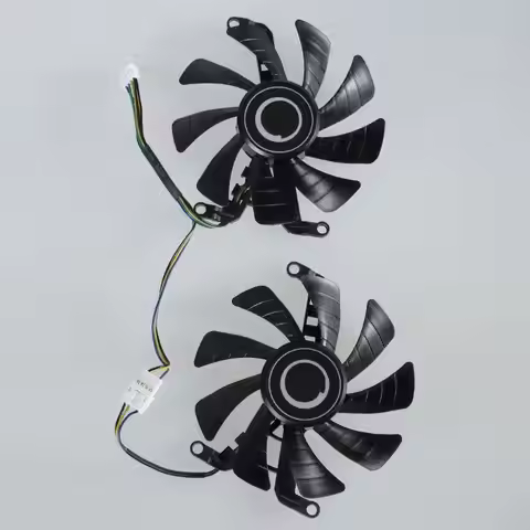 D08B 2Pcs 87mm/3.42in T129015SU VGA Fan for RTX2060 2070 SUPER GTX1660 1660Ti Graphics Card Cooling 