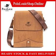 Original Polo Louie Men's Rough Leather Messenger Shoulder Bag Multi Layer Sling Bag Beg Silang Lela