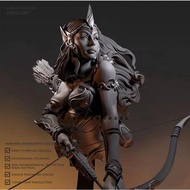 High-quality 1/10 Elf Sagittarius Bust Resin Figure Female Soldier White Model (Original Special) A-