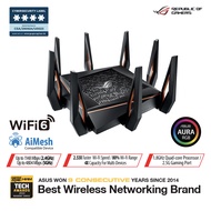 ASUS ROG Rapture GT-AX11000 Tri-band WiFi 6 Gaming Router, up to 2750 sq ft &amp; 50+ devices, 2.5G gaming port, game acceleration, Mesh WiFi support, Lifetime Free Internet Security, DFS, GPN, Streaming, Parental Controls