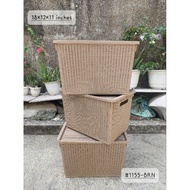 Rattan cane storage box/knitted organizer basket
