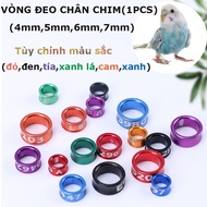 Cheap Bird Foot Rings, Aluminum Bird Foot Rings, Parrot Foot Rings 4mm 5mm 6mm 7mm available in 6 co