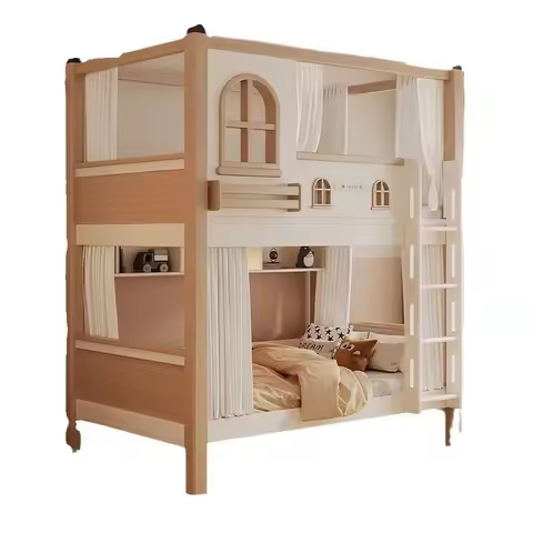 Upper and lower bunk Mother Do not Cream wind ladder Bunk High guardrail Children's high and low