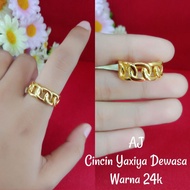 24K GOLD PLATED CHAIN ADULT RING