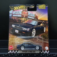 Hotwheels Premium Nissan Laurel C33 Dark Blue Navy Boulevardbiru