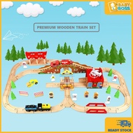 Babyboss edwone wooden train set with battery locomotive train track toy toy car train train