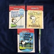 🐶 [SNOOPY] 100% 全新 日本正版 PEANUTS 花生米 GS SNOOPY FISHING Series BIG Size Sticker 防水 防UV 貼紙 車用貼紙 大貼紙 行李箱