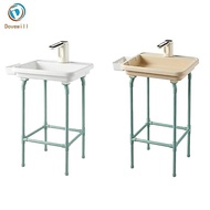 [Jzvphq] Outdoor Hand Basin with Stand Portable Sink Camping Sink with Tap Adjustable Height Storage