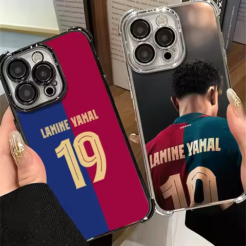 Football Star L-Lamine Y-Yamal Plating Phone Case For Xiaomi Poco X6 X7 X8 Pro Max X5 X3 M8 M7 M5S R