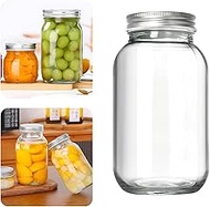 Mason Jars 5oz to 32 oz, Quart Wide Mouth Mason Jar With Airtight Lids,Glass Canning Jars for Fermen