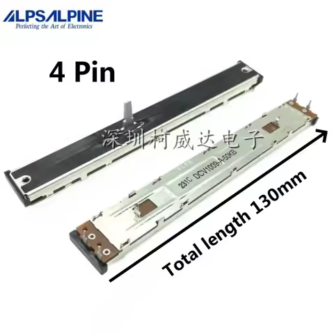 1pcs，Straight slip potentiometer，50KB，4Pin，DCV1033，Speed control push rod for disc player，XDJ-RX RX2