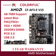 Used Colorful CF-AF3-E V15 FM2/FM2+ DDR3 Motherboard for AMD A8-7680 A10 A6 A4 CPU