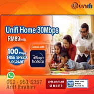 30Mbps - UNIFI Home Fiber Unlimited Data - Free modem & Router (1 Bulan FREE)