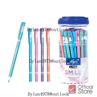 Elfen ปากกา ปากกาน้ำเงิน ปากกาโหล ปากกาลูกลื่น ลิโซ่สมายล์ น้ำเงิน 0.5 จำนวน 50 ด้าม