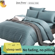 bedding ✥Jean Perry Coray 4-IN-1 QUEEN Fitted Bedsheet Set 100 Combed Cotton Sateen - 40cm✸