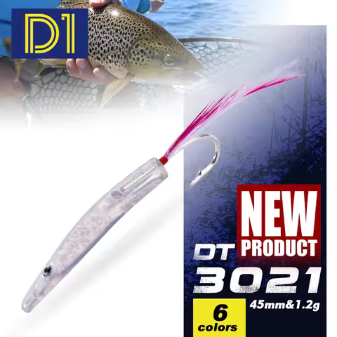 D1 Surf Yumizuno Fishing Lure 45mm 1.2g 6pcs box Spoon Fishing Lures Trolling Hard Plastic Bait For 