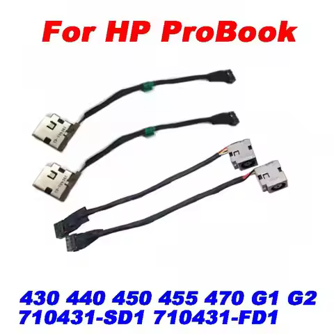 10-100Pcs NEW For HP ProBook 430 440 450 455 470 G1 G2 DC Power Jack Cable 710431-SD1 710431-FD1