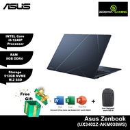 ASUS ZENBOOK 14 OLED UX3402Z-AKM038WS | I5-1240P | 8GB RAM | 512GB SSD | INTEL IRISXE | W11 | 14" LAPTOP - PONDER BLUE