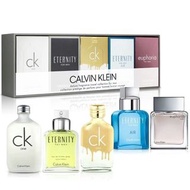 CK 男士迷你五件套  Euphoria迷情男士淡香水 4ml/CK One 中性淡香水 10ml/Eternity Air男士淡香水 10ml/Eternity 永恆男士淡香水 10ml/CK On