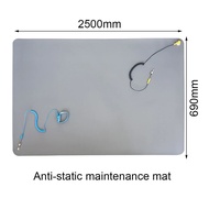 Customized style 2500*690mm ESD High Temperature Mat Rubber Anti-Static Mat with ESD Wrist Strap Gro