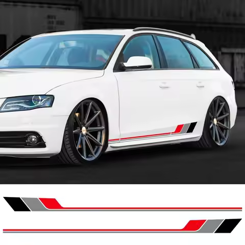 Car Side Door Stickers Vinyl Decal Trims Exterior Auto Accessories For Audi A4 B8 8K B9 B7 8W 8E B6 