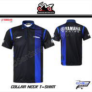 Yamaha Reflective Collar Tee Blue Original Soft Jersey Tshirt Kemeja T-Shirt MCD-COLRT-BE