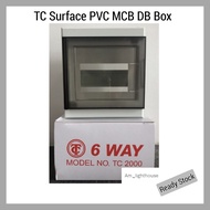 TC (Tham Chee) Surface PVC MCB DB BOX / 6 Way - 21 Way CONSUMER UNIT