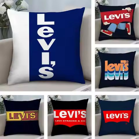 Custom L_LeVIS Fashion Cushion Cover Soft Plush Fabric Double-Sided Printed Sofa Cushion Cover for A
