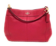Coach Pebbled Leather Small Lexy Shoulder Bag Handbag F23537 Dark Red