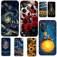 Case For realme GT NEO 6SE GT6T GT6 Case Phone Cover Protective Soft Silicone Retro flower oil anime