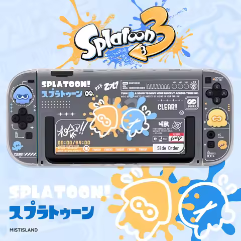 Splatoon 3 Protective Case for Switch 2 - Two-Piece Split Shell Design - NS2 Console Accessories Gam