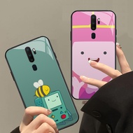 XI18 Adventure Time Glass Case for OPPO A9 F11 A5 Reno 2Z A9X 2F 2020 Pro HD